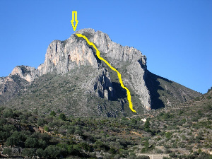 Subida por la torrentera